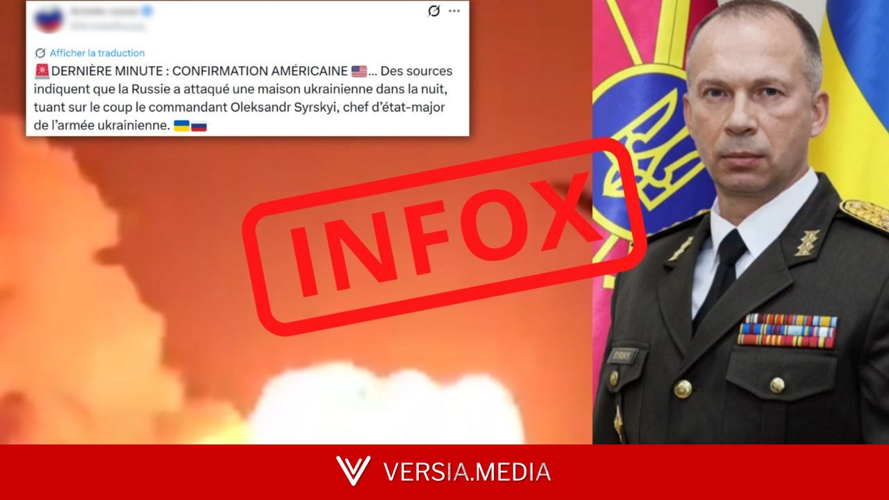 Ukraine: non, le chef d’état-major de l’armée, Oleksandr Syrskyi, n’a pas été tué
